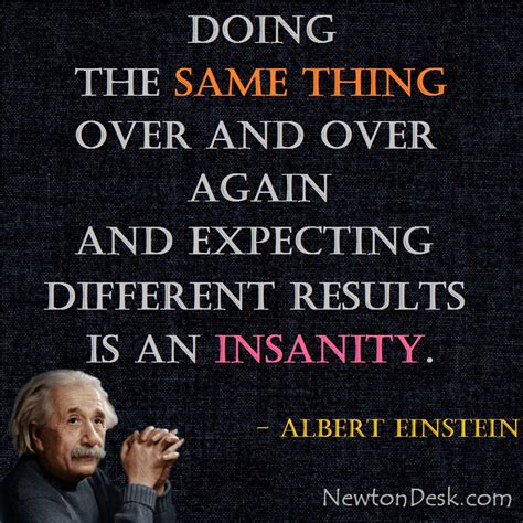 Albert Einstein Quote Explained: If you do the same thing over and over.